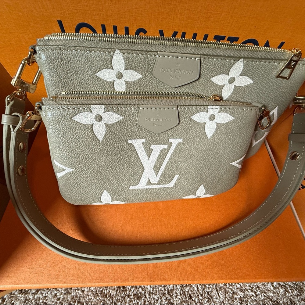 Louis Vuitton khaki Crossbody Bag with Iconic Monogram